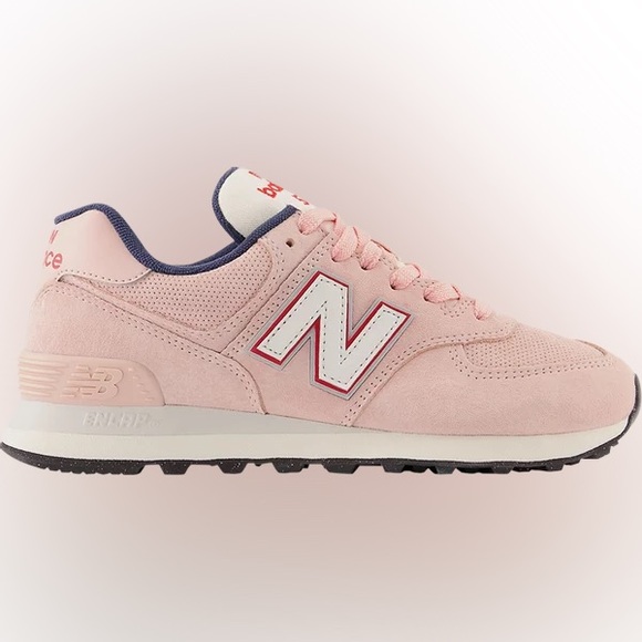 New Balance 574 Pink with Grey - Picture 3 of 10